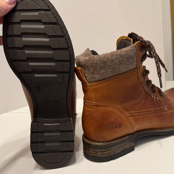 TAOS Women’s “Cutie” Brown Leather Lace-Up Zip-Up Ankle Boots (Size 7-7.5) - Picture 12 of 14